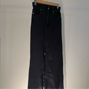 H&M high waisted wide leg black jeans